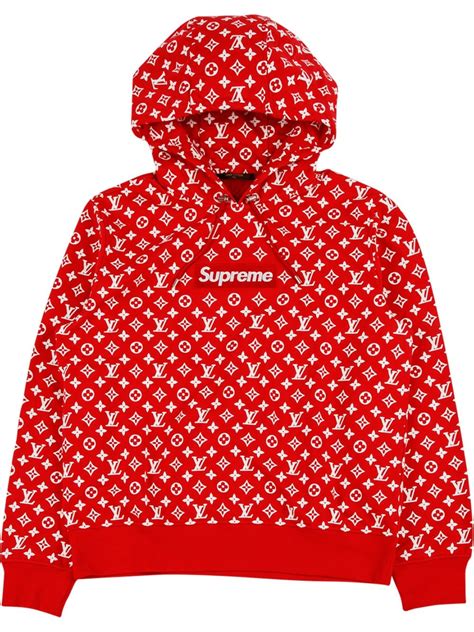 louis vuitton supreme felpa enza cappuccio|Supreme x Louis Vuitton Box Logo Felpa con cappuccio Rosso.